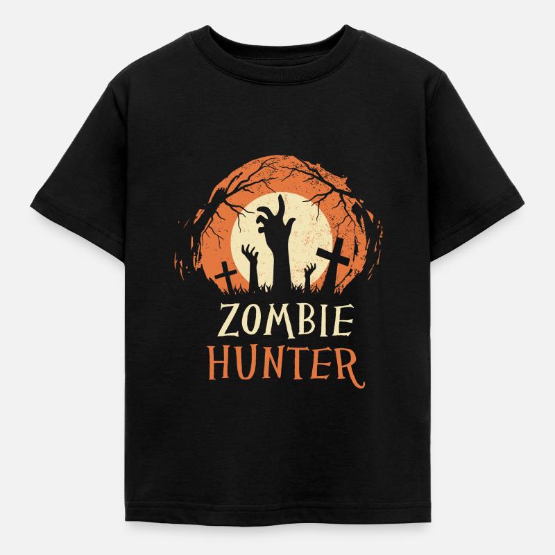 Zombie Hunter Halloween - Kids' T-Shirt - black