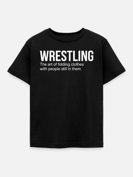 Wrestling-Definition – Lustiges Wrestler-Grappling - Kinder T-Shirt - Schwarz