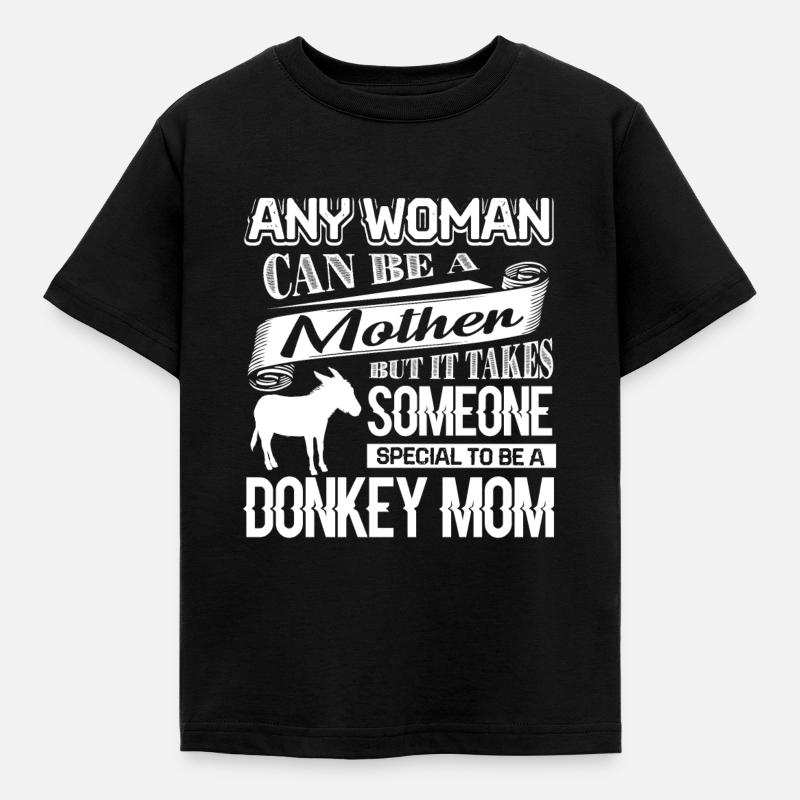 Esel stolz darauf, Esel Mutter zu sein - Kinder T-Shirt - Schwarz