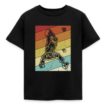 Bouldern Speedklettern Sportklettern Kraxler - Kinder T-Shirt - Schwarz - Vorne - AI Model Kid Female (0cm)