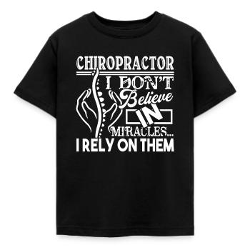 Chiropractor Chiropractor Rely On Miracles - Kids' T-Shirt - black - Front - AI Model Kid Female (0cm)