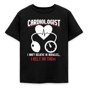 Cardiologist Rely On Miracles - Kids' T-Shirt - black - Front - AI Model Kid Female (0cm)