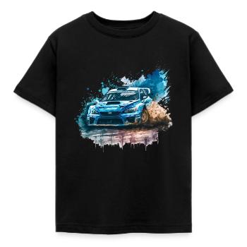 Voiture de course, voiture de sport, voiture de rallye, voiture de sport automobile - T-shirt Enfant - noir - Devant - AI Model Kid Female (0cm)