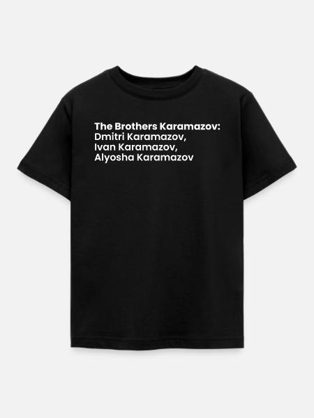 Karamasow-Brüder-Überlagerung - Kinder T-Shirt - Schwarz