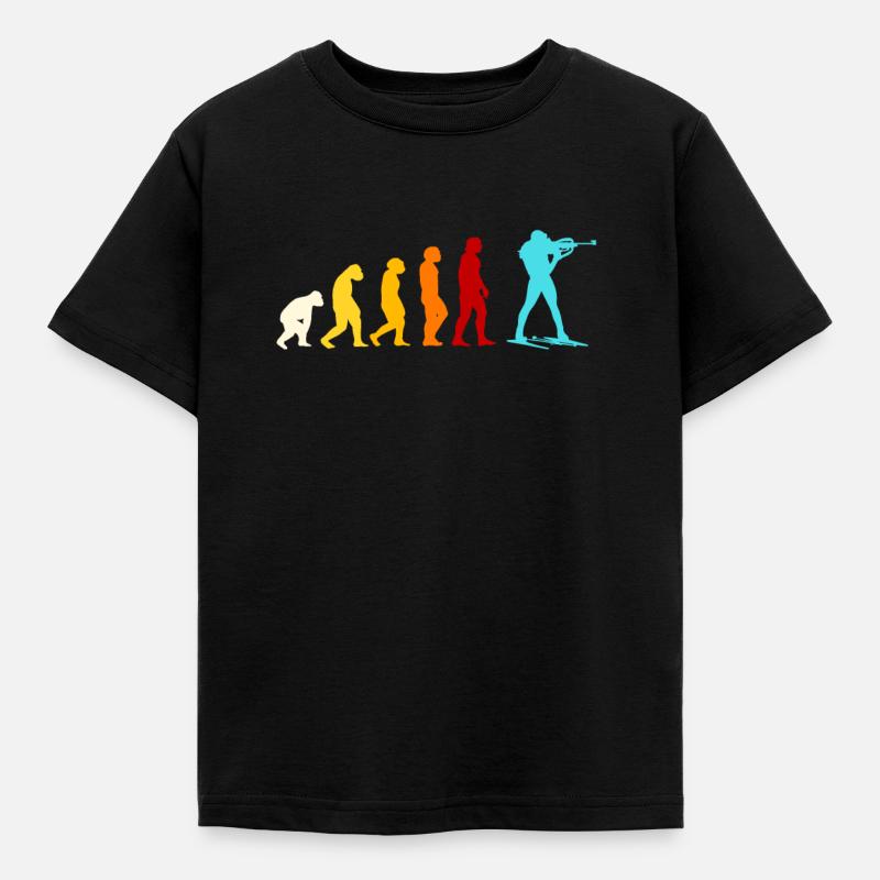 Biathlon Evolution - Kinder T-Shirt - Schwarz