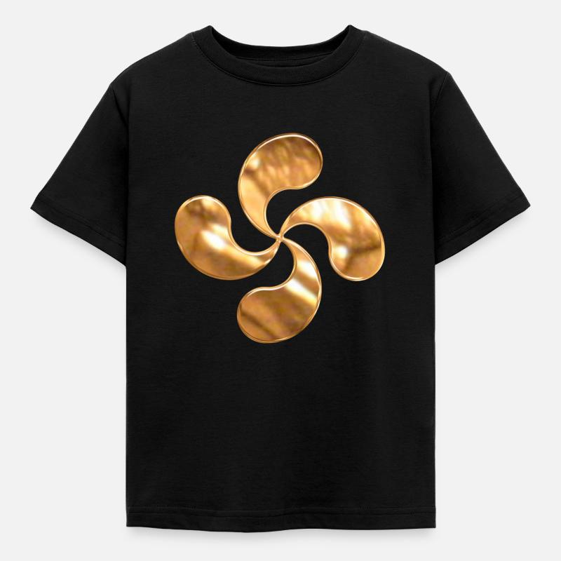 Baskische Quer - Kinder T-Shirt - Schwarz