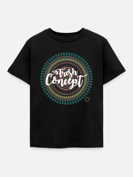 Frisches Konzept Mandala - Kinder T-Shirt - Schwarz