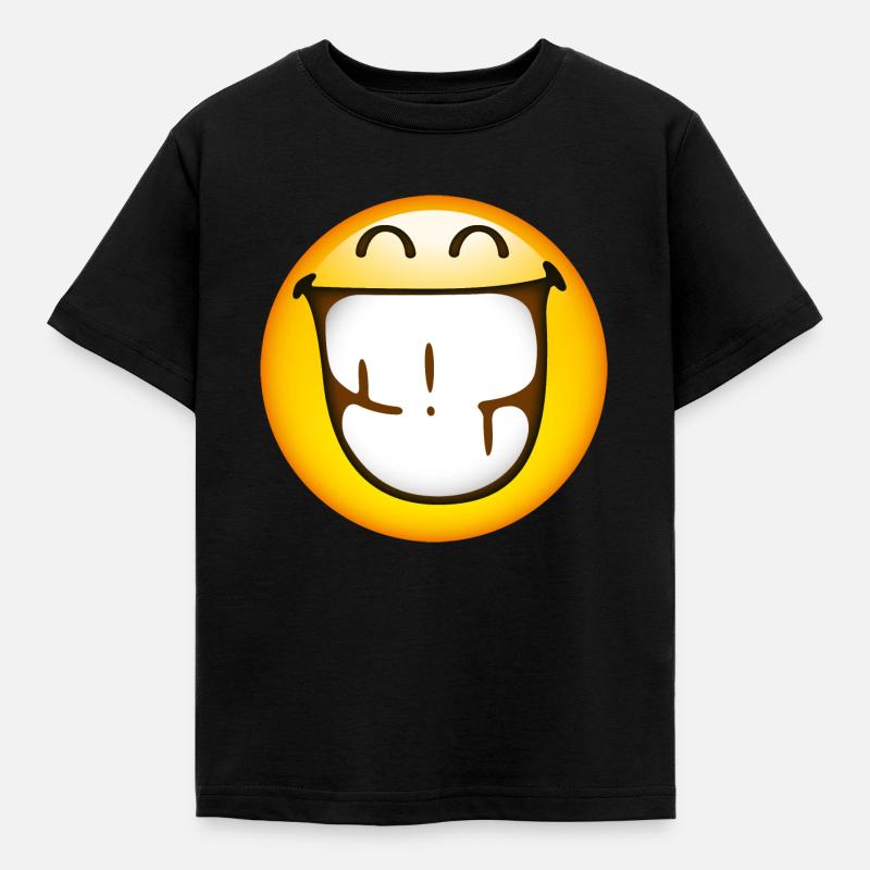 Smiley Glossy Happy Teeth - T-shirt barn - svart