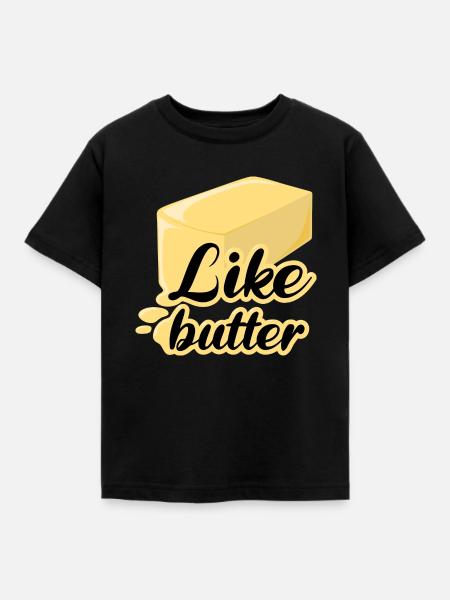 Butter - Kinder T-Shirt - Schwarz