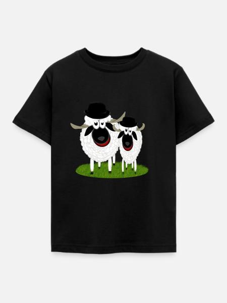 dick und doof - Kinder T-Shirt - Schwarz