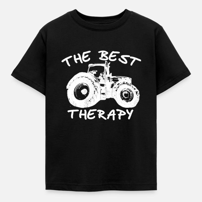 Traktor - Kinder T-Shirt - Schwarz
