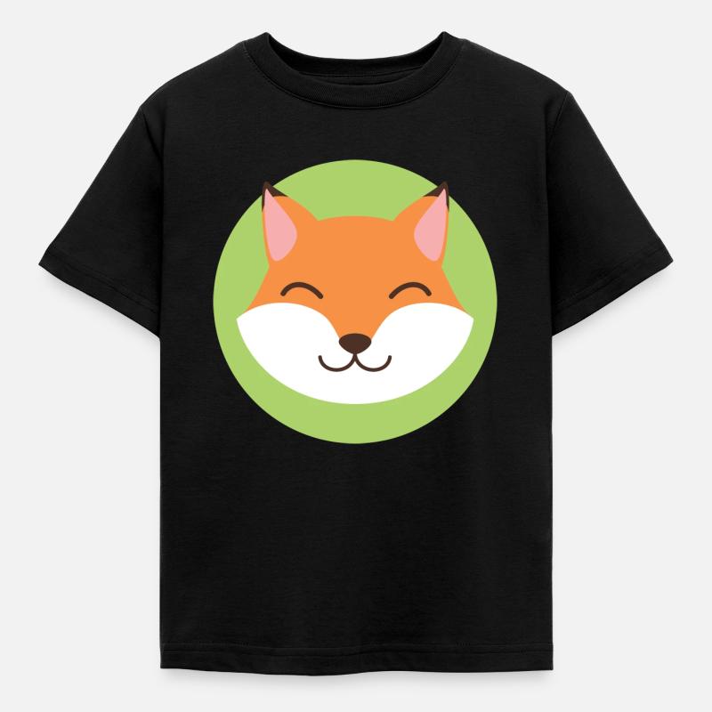 Fuchs - Kinder T-Shirt - Schwarz