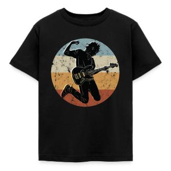 Basse | Basse E-Basse | Basse-Guitare Design - T-shirt Enfant - noir - Devant - AI Model Kid Female (0cm)