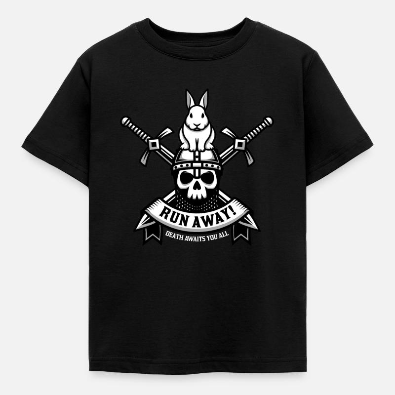 Run Away! - Kinder T-Shirt - Schwarz