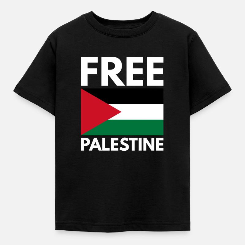 Free Palestine - Kids' T-Shirt - black