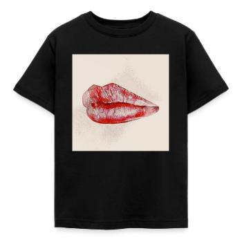kiss - Kinder T-Shirt - Schwarz - Vorne - AI Model Kid Female (0cm)
