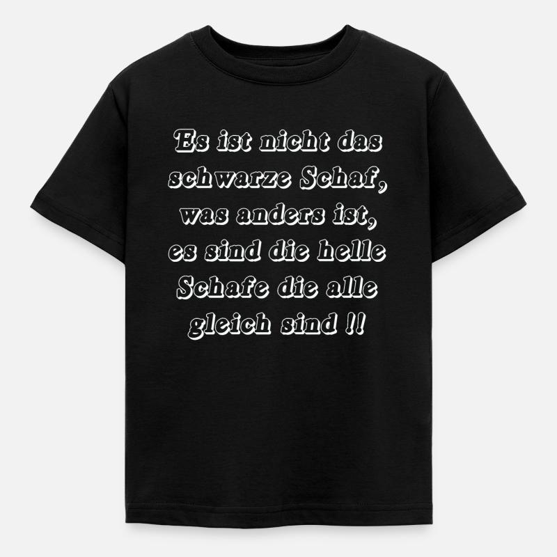 Schaf - Kinder T-Shirt - Schwarz