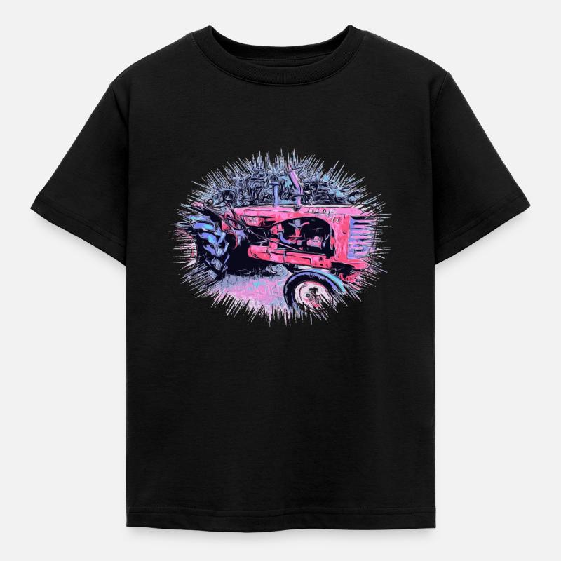 Traktor - Kinder T-Shirt - Schwarz