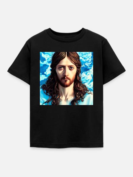Porträt Jesu Christi - Kinder T-Shirt - Schwarz