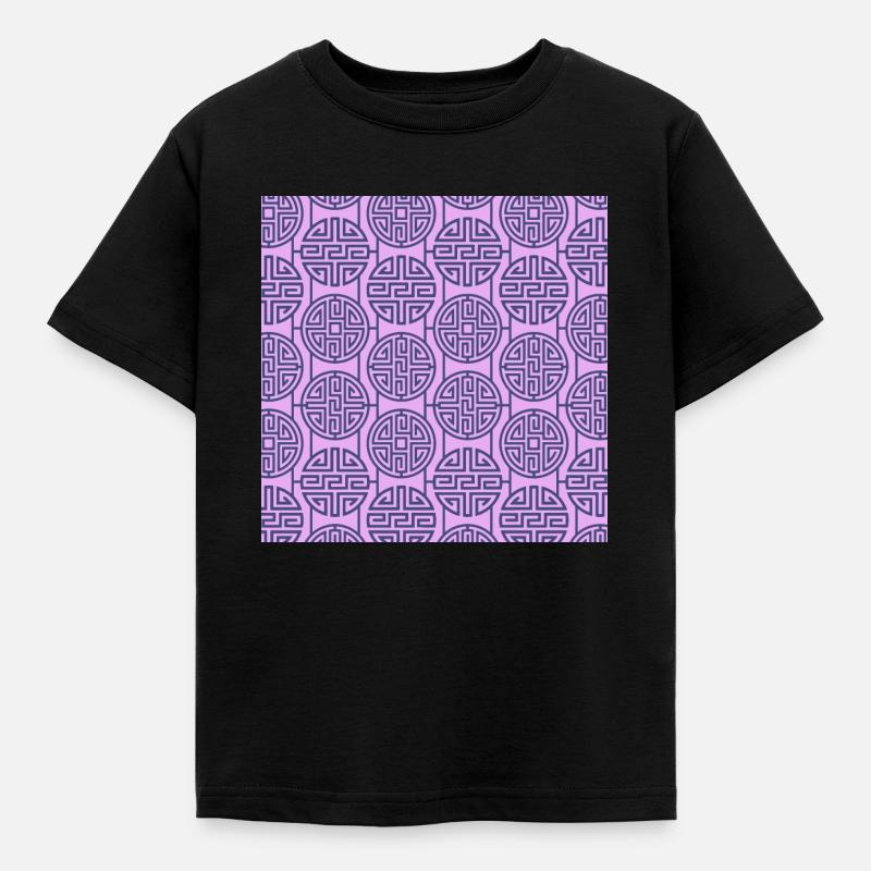 Chinese pattern - Kids' T-Shirt - black