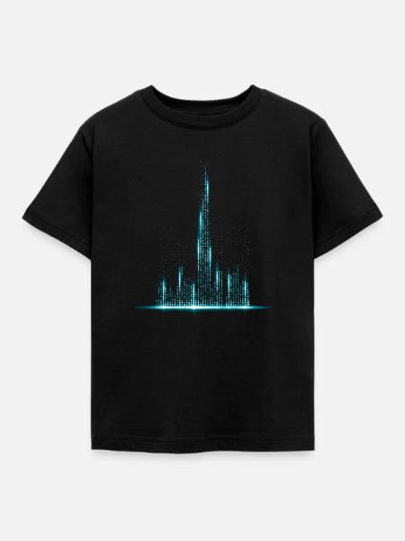 Dubai Matrix Style - Kinder T-Shirt - Schwarz