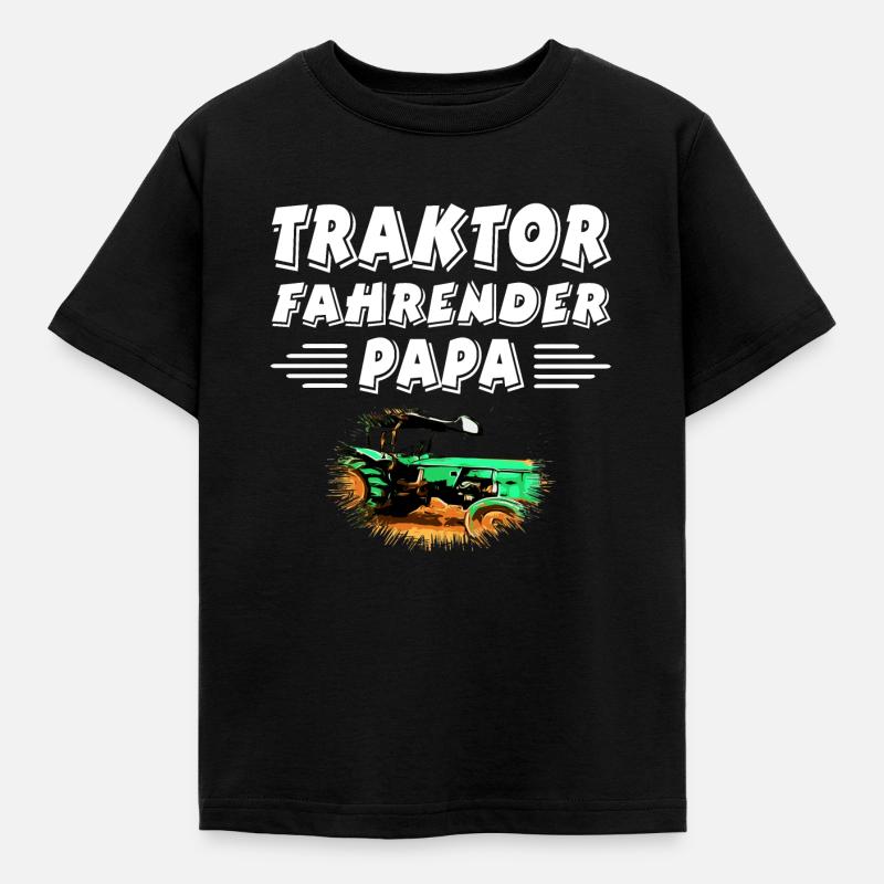 Traktor - Kinder T-Shirt - Schwarz