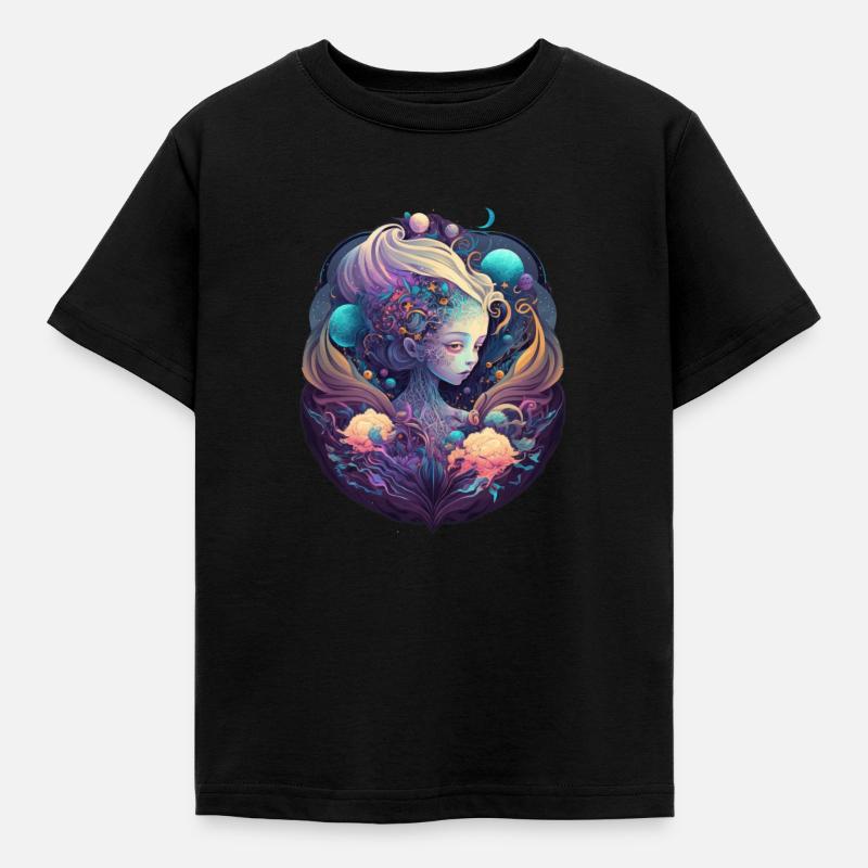 Chibi Skeleton Queen - Victoriansk gotisk rædsel - Børne-T-shirt - sort