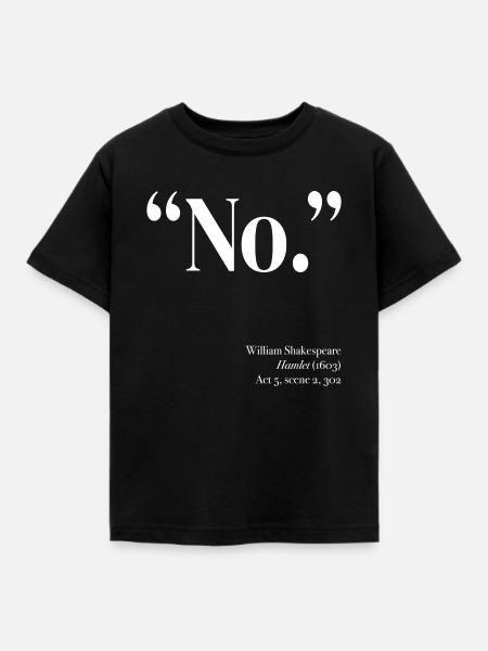 "Nein." - Kinder T-Shirt - Schwarz