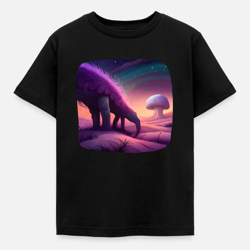 Fantasy creature mystical - Kids' T-Shirt - black