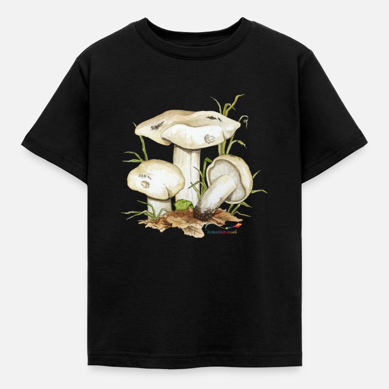 Mai-Ritterling oder Maipilz (Calocybe gambosa) - Kinder T-Shirt - Schwarz