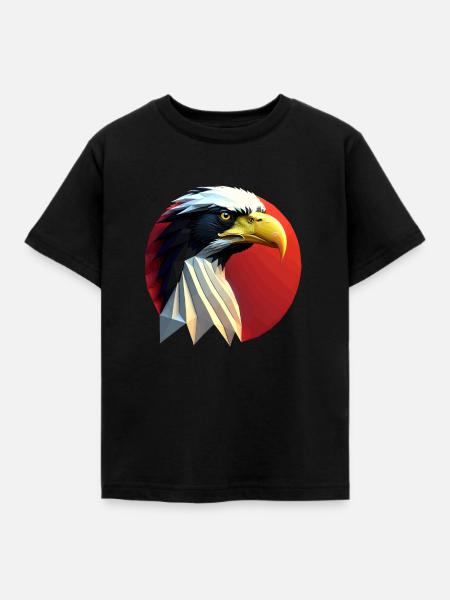 Adler #2 - Kinder T-Shirt - Schwarz