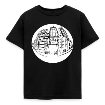 Perspective city - Kids' T-Shirt - black - Front - AI Model Kid Female (0cm)