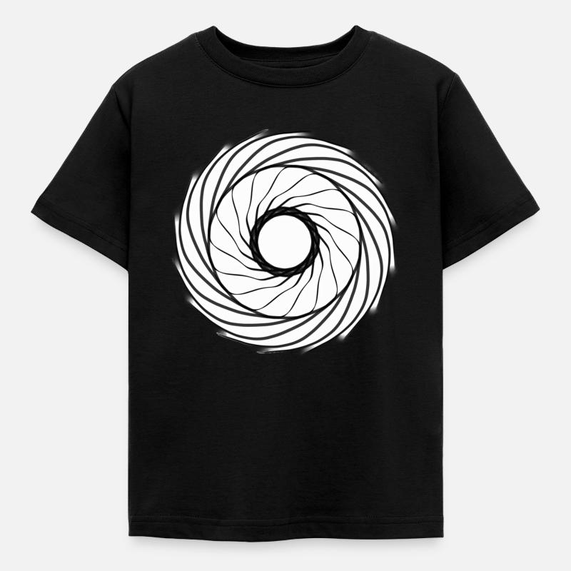 Kreis Optik - Kinder T-Shirt - Schwarz