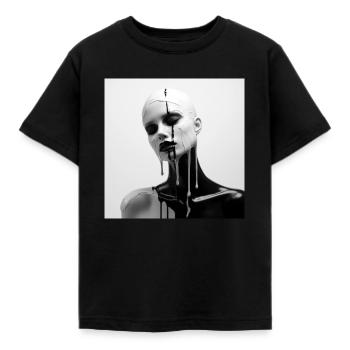 Melting Girl - Kids' T-Shirt - black - Front - AI Model Kid Female (0cm)
