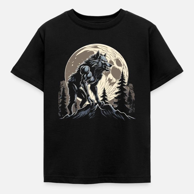 Werwolf - Kinder T-Shirt - Schwarz