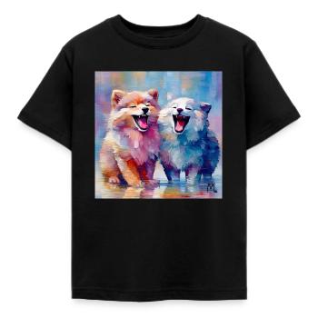 Chiots - T-shirt Enfant - noir - Devant - AI Model Kid Female (0cm)