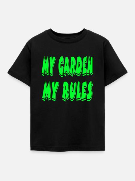 Garten - Kinder T-Shirt - Schwarz