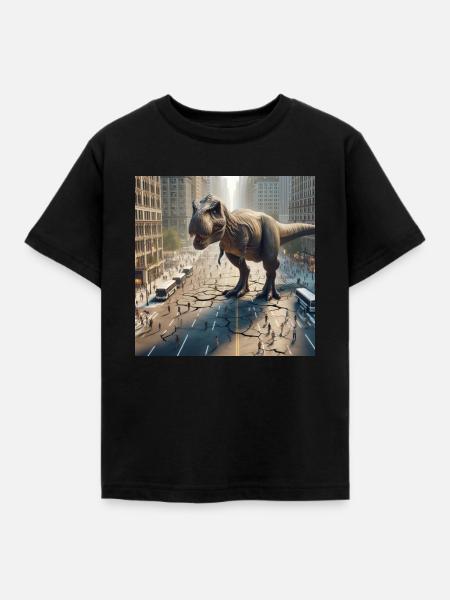 T-Rex - Kinder T-Shirt - Schwarz