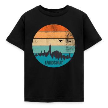 Landshut Sunset - Kinder T-Shirt - Schwarz - Vorne - AI Model Kid Female (0cm)