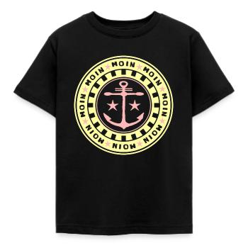 moin moin T-Shirt | Meerbekloppt Édition d’été - T-shirt Enfant - noir - Devant - AI Model Kid Female (0cm)