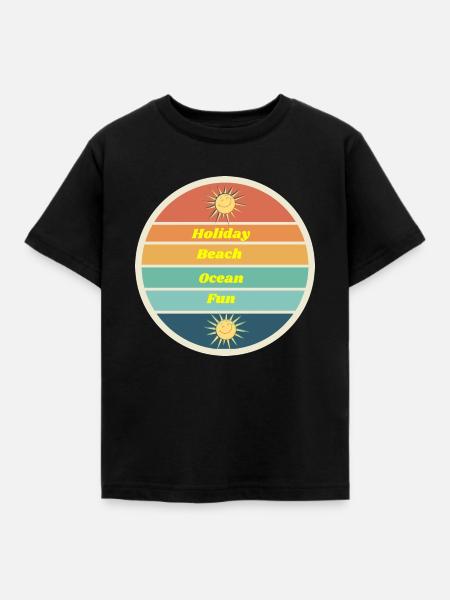 Holiday - Kinder T-Shirt - Schwarz