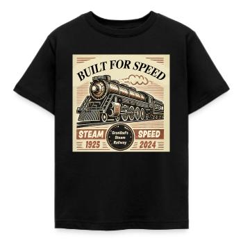 Grandads Steam Railway - Kids' T-Shirt - black - Front - AI Model Kid Female (0cm)