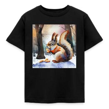 Trésors de l’hiver - T-shirt Enfant - noir - Devant - AI Model Kid Female (0cm)