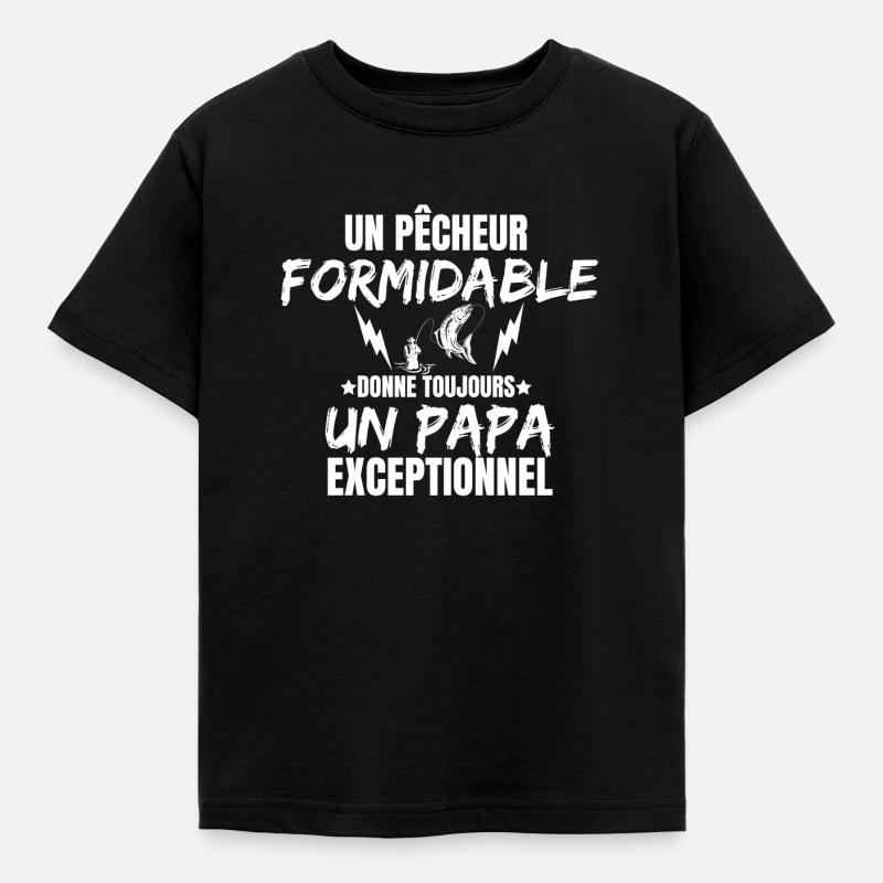 PÊCHEUR FORMIDABLE - T-shirt Enfant - noir