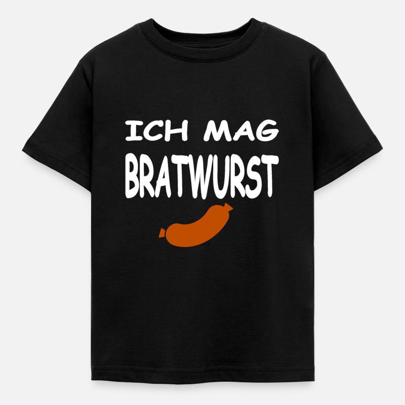 Bratwurst - Kinder T-Shirt - Schwarz