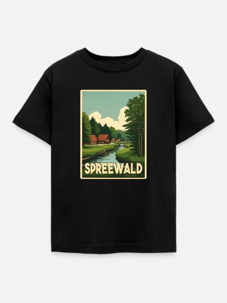 Spreewald - Kinder T-Shirt - Schwarz