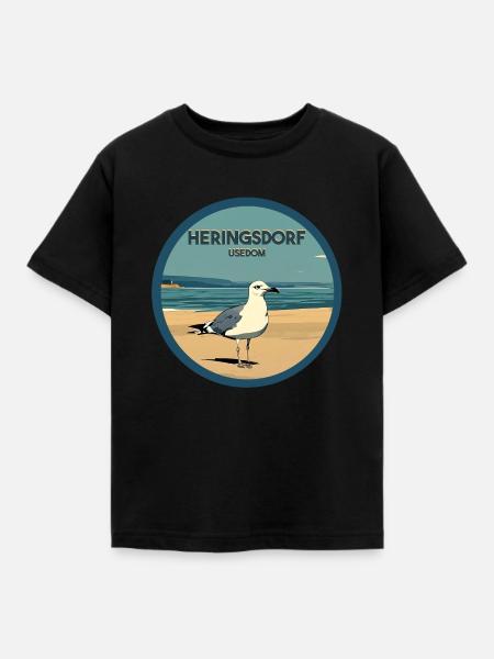 Heringsdorf - Kinder T-Shirt - Schwarz