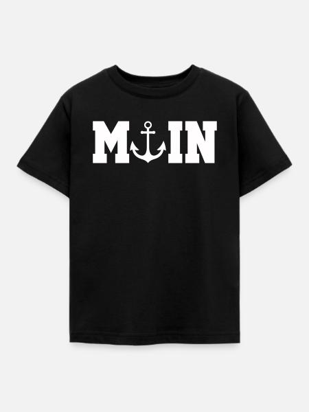 Anker-Logo Nautik - Kinder T-Shirt - Schwarz