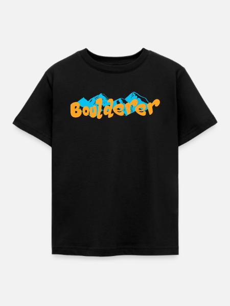 Bouldern Boulderer - Kinder T-Shirt - Schwarz