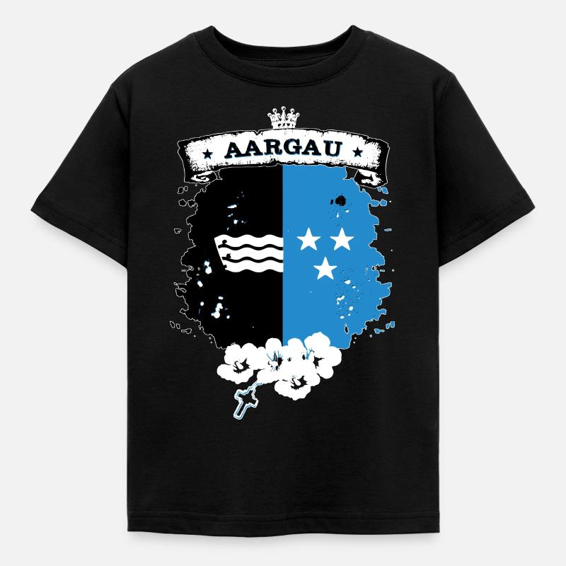 Aargau - Kinder T-Shirt - Schwarz